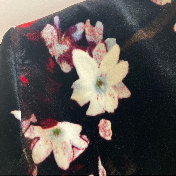 CALVIN KLEIN Sz 8 Casual or  Career Velvet Lined Single Button Floral Blazer - Picture 12 of 13